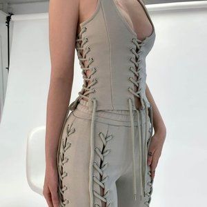 HIDDEN CULT Wynn Laced Up Taupe SET